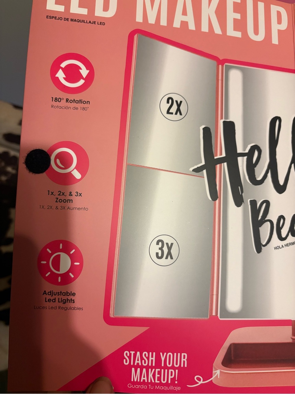 Elle LED Makeup Mirror - Pink - Picture 2 of 8